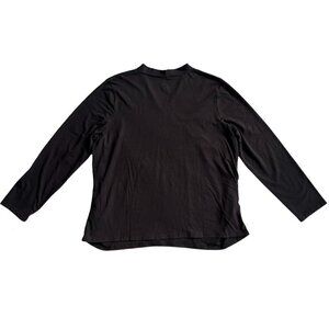 Talbots Women Heavy Black V-Neck Top, 2X